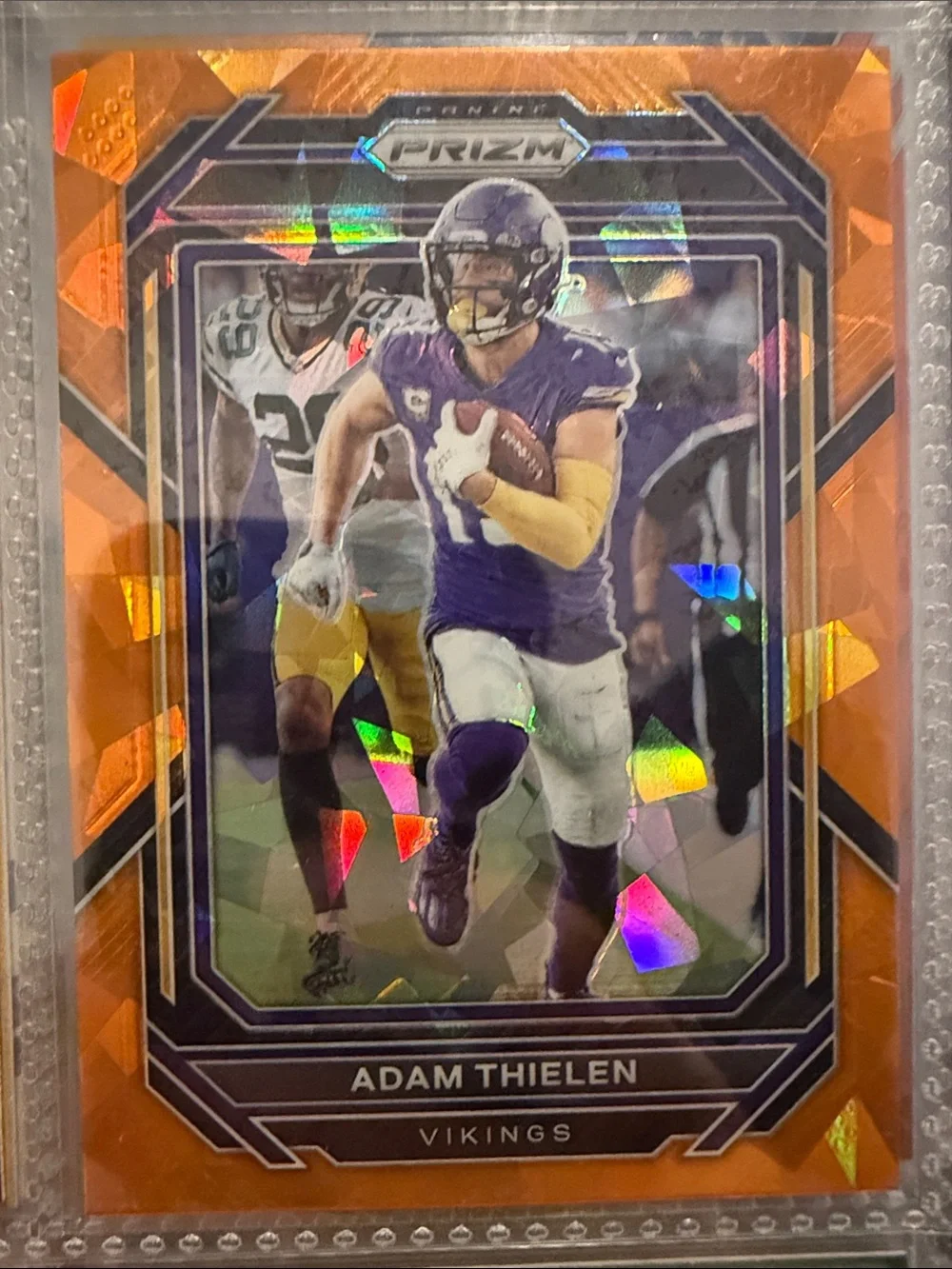 Adam Thielen Minnesota Vikings Football Trading Card - Orange Prizm